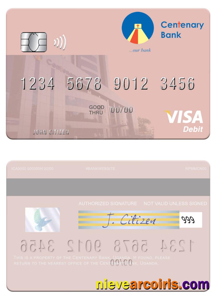 Uganda Centenary Bank Visa Debit Card Photolook