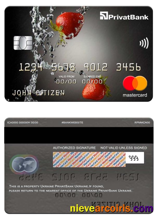 Ukraine PrivatBank Mastercard Photolook