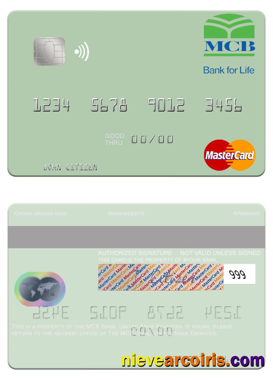 United Arab Emirates MCB Bank Mastercard Preview