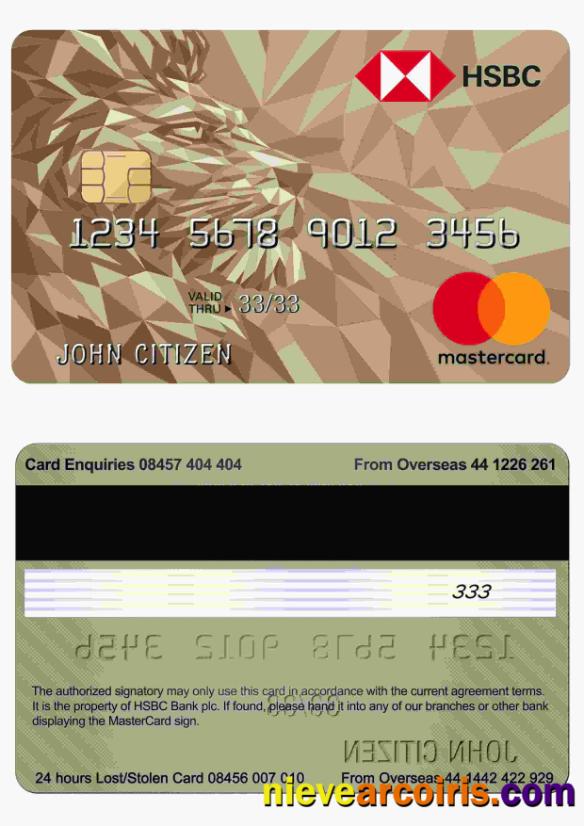 United Kingdom HSBC Gold Mastercard Credit Card Preview