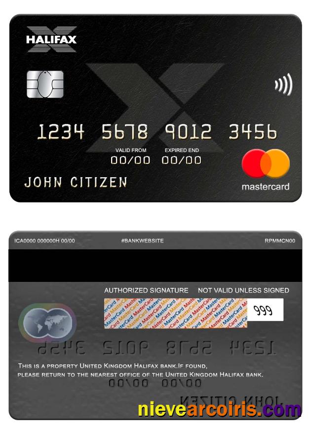 United Kingdom Halifax Bank Mastercard Photolook