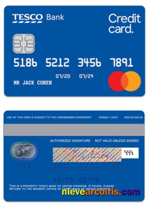 United Kingdom TESCO Bank Balance Transfer Credit Card Photolook