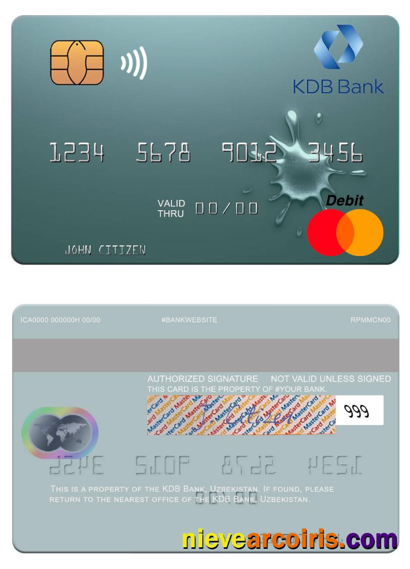 Uzbekistan KDB Bank Mastercard Sample
