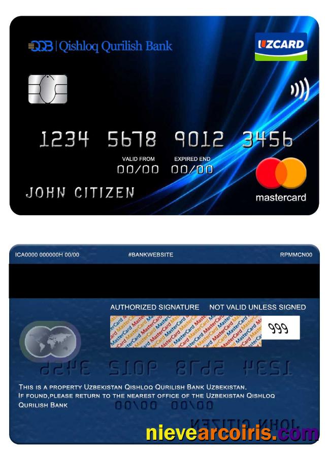 Uzbekistan Qishloq Qurilish Bank Mastercard Preview