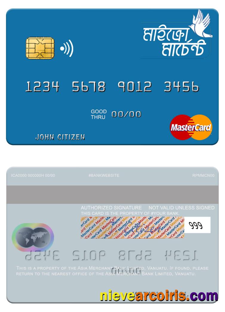 Vanuatu Asia Merchant Bank Limited Mastercard Preview
