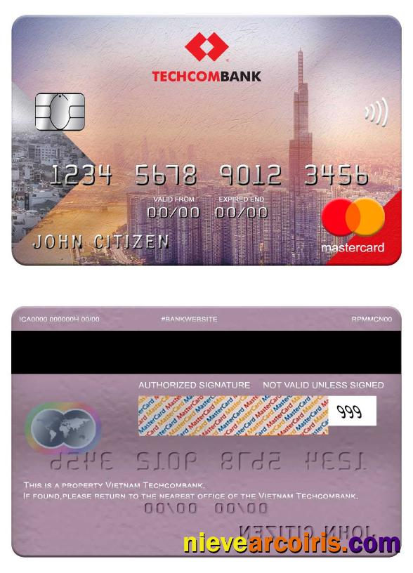 Vietnam Techcombank Mastercard Sample