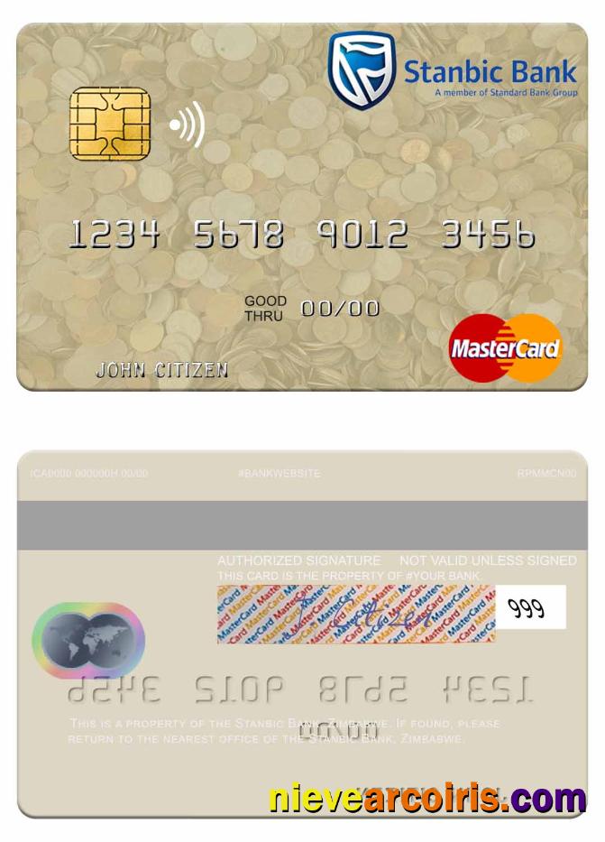 Zimbabwe Stanbic Bank Mastercard Sample