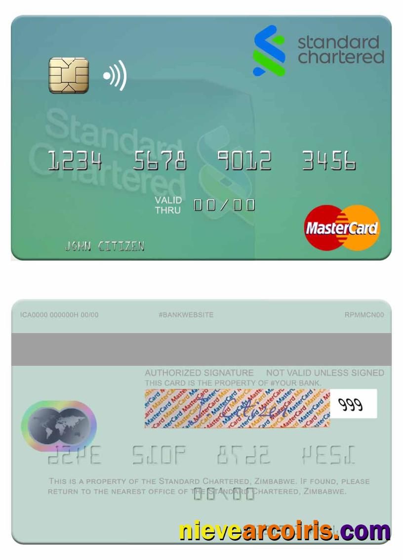 Zimbabwe Standard Chartered Mastercard Photolook