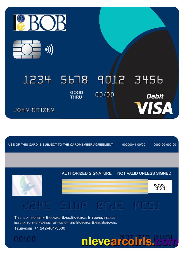 Bahamas Bank Of The Bahamas Visa Card Photolook
