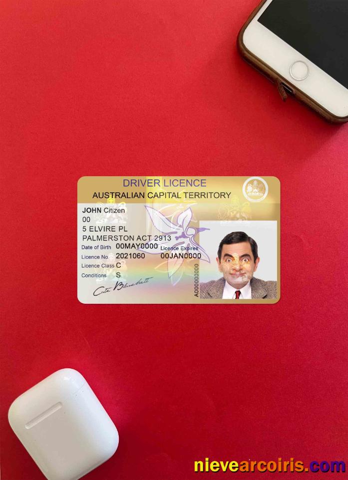 Australia Capital State Driving License Photolook FRONT Photolook
