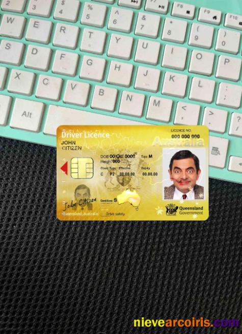 Australia Queensland State Driving Licence Photolook FRONT Photolook