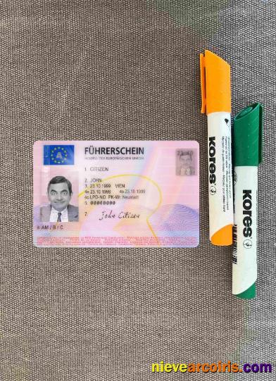 Austria Driving License 2013 Present Photolook FRONT Sample