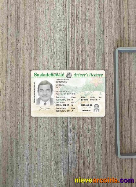 Canada Province Saskatchewan DL Photolook FRONT Template