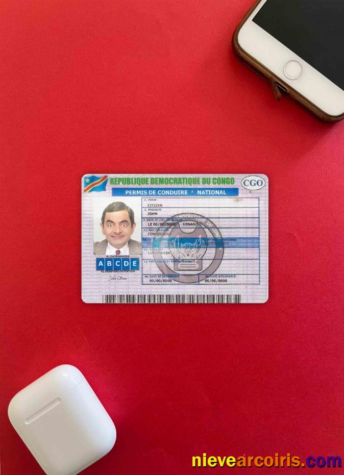 Congo Driving License Version 2 Photolook FRONT Preview