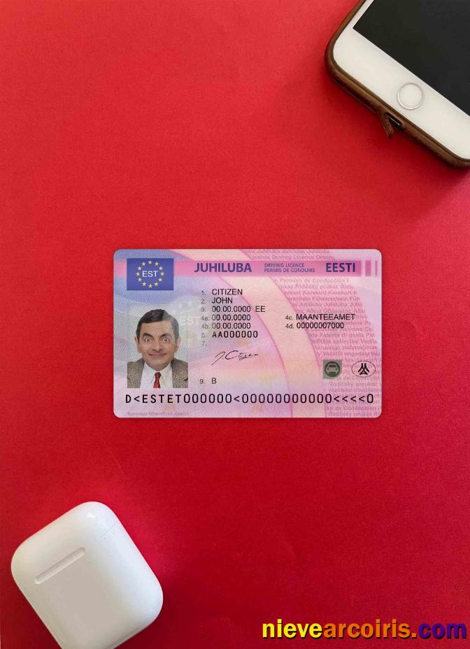 Estonia Driving License Photolook FRONT Photolook