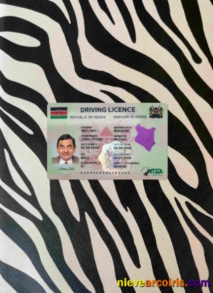 Kenya Driving License Photolook FRONT Preview