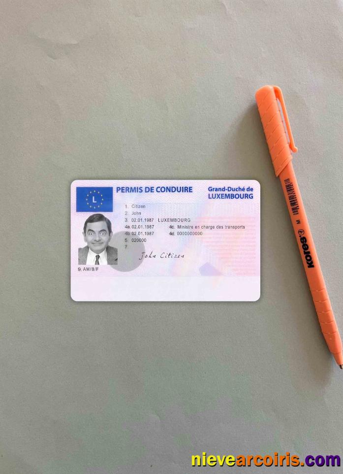 Luxembourg Driving License Photolook FRONT Preview
