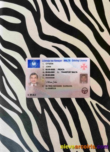 Malta Driving License Photolook FRONT Photolook
