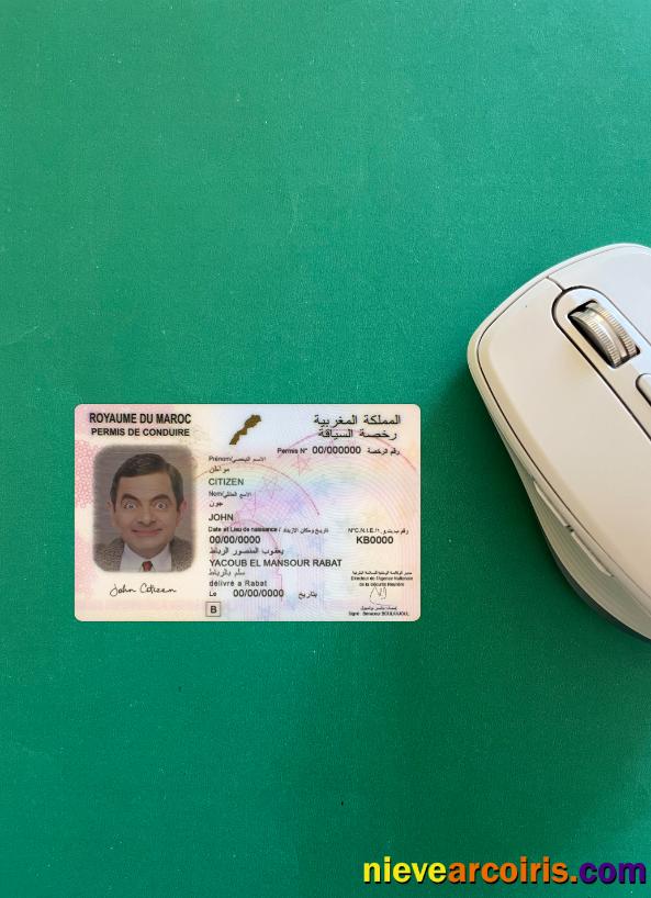 Morocco Driving License Photolook Front Photolook