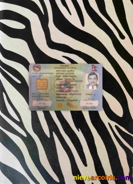 Nepal Driving License Version 2 Photolook FRONT Sample
