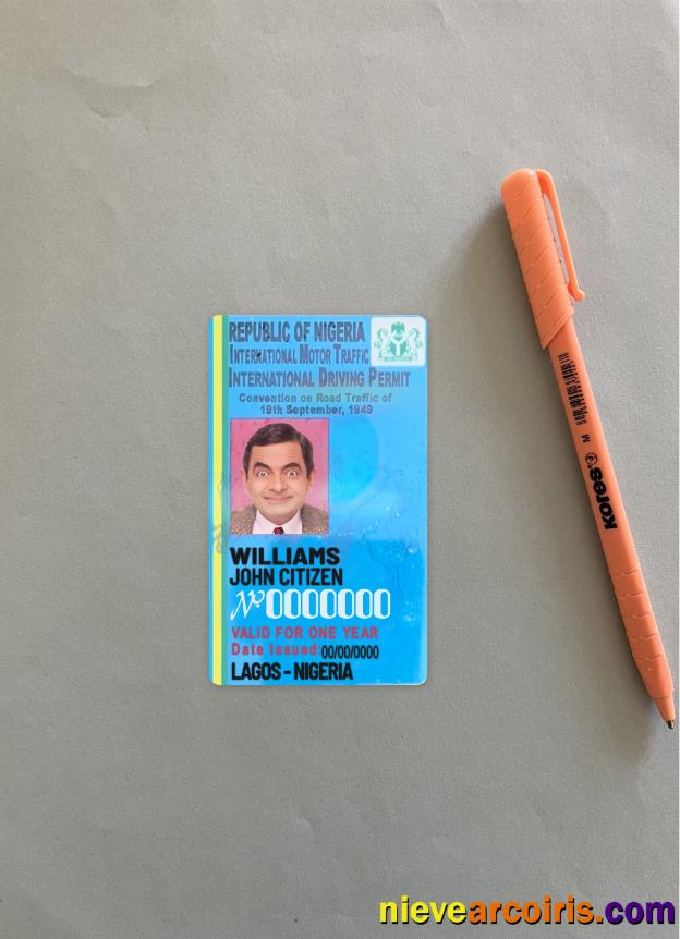 Nigeria International Driving License Photolook Front Template