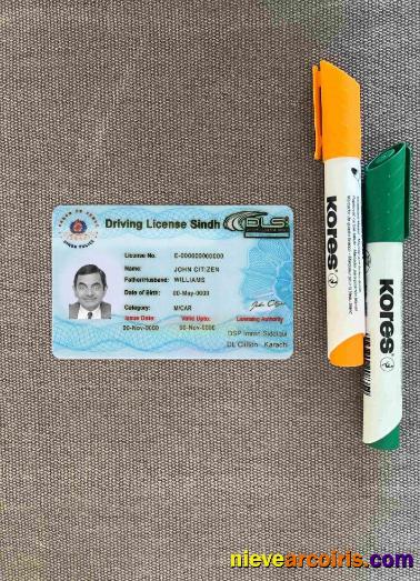 Pakistan Sindh Province Driving License (2016 Present) Photolook FRONT Photolook
