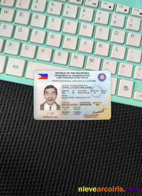 Philippines Driving License Photolook FRONT Photolook