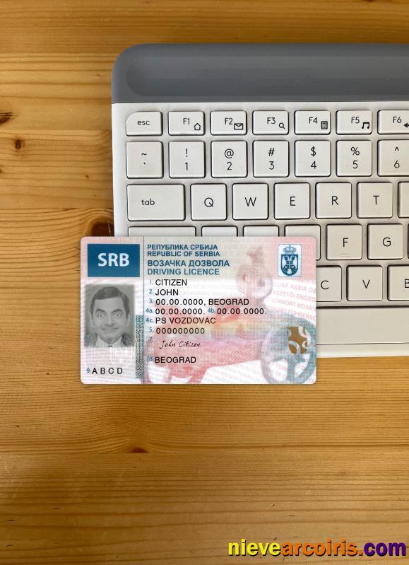 Serbia Driving License Photolook Front Template