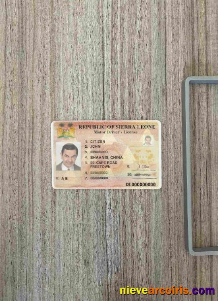 Sierra Leone DL Photolook FRONT Template