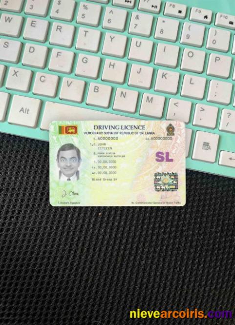 Sri Lanka DL Photolook FRONT Sample