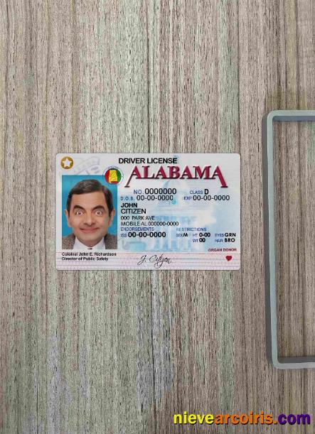 USA Alabama DL Photolook FRONT Sample