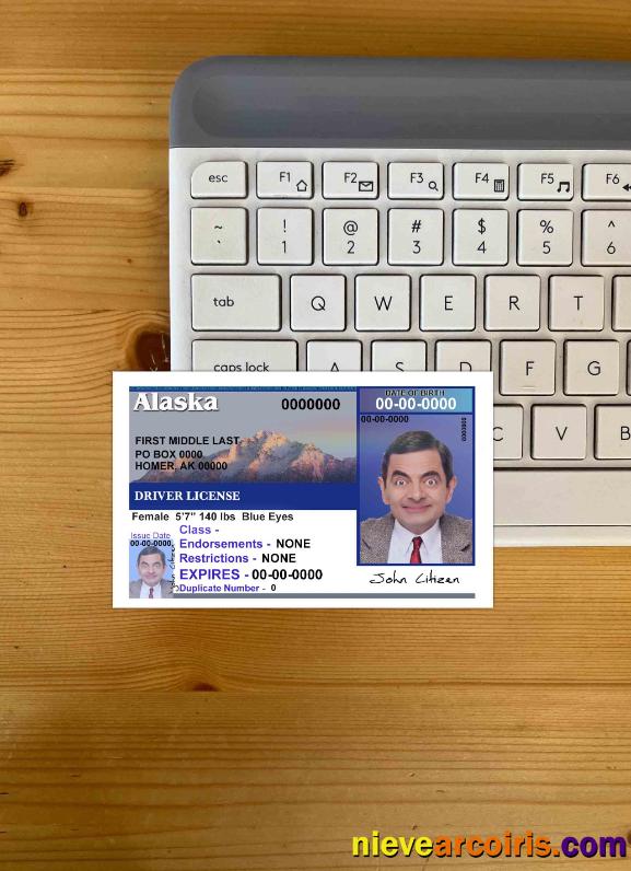 USA Alaska Driving License Version 2 (Front) Photolook Template