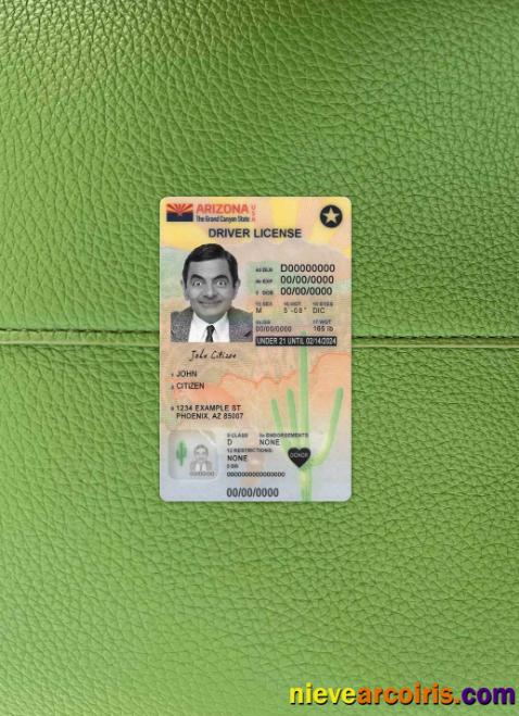 USA Arizona Driving License Under 21 Version 2 Photolook FRONT Preview