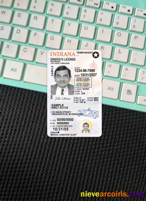 USA Indiana Driving License Under 21 Photolook FRONT Photolook