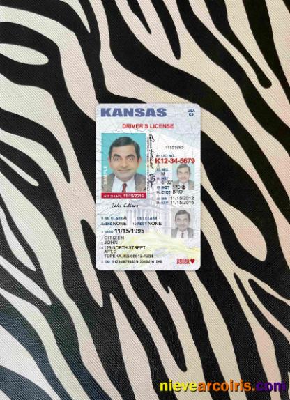 USA Kansas Driving License Under 21 Photolook FRONT Template