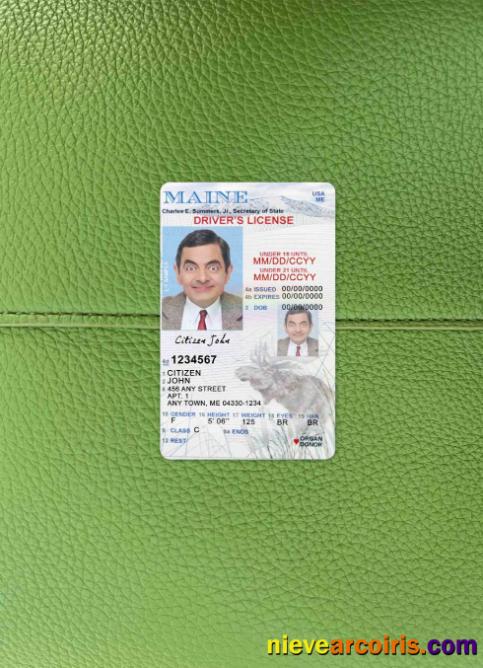 USA Maine Driving License Under 21 Photolook FRONT Preview