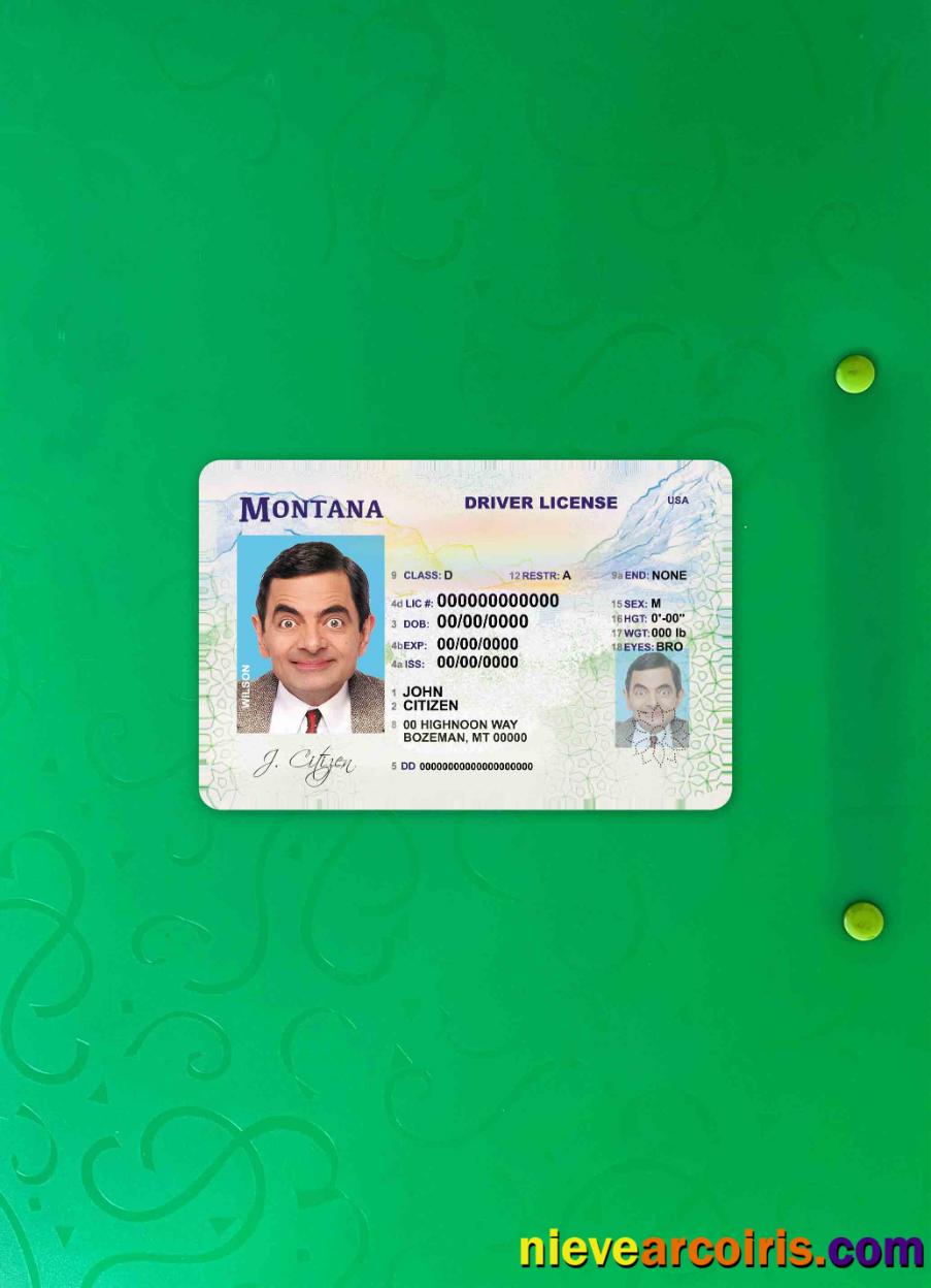 USA Montana DL Photolook FRONT Sample