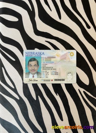 USA Nebraska New Driving License Photolook Front Template