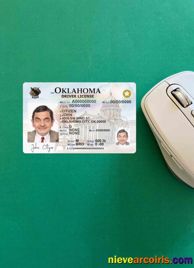 Professional USA Oklahoma Driving License Template In PSD Format, Fully Editable (2020 – Present) Photolook FRONT