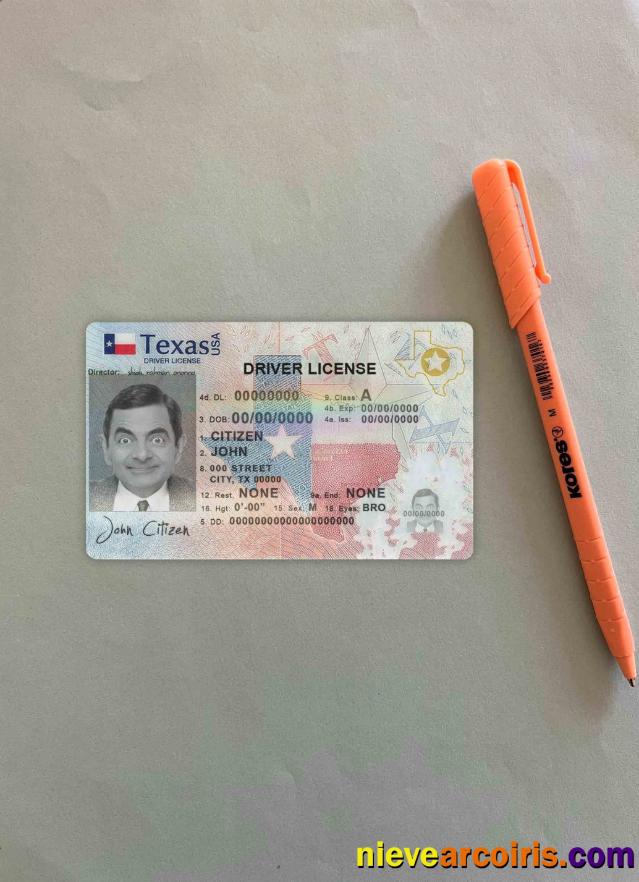 Premium USA Texas Driving License Template In PSD Format, Fully Editable (2020 – Present) Photolook FRONT