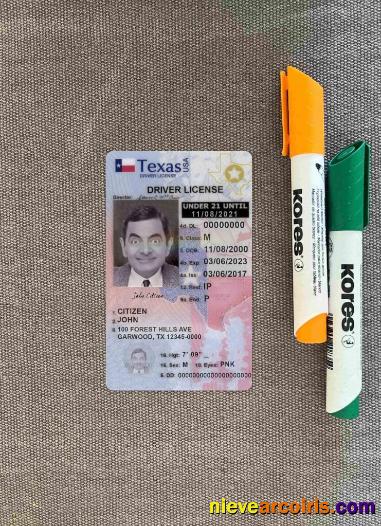 USA Texas Driving License Under 21 Photolook FRONT Photolook