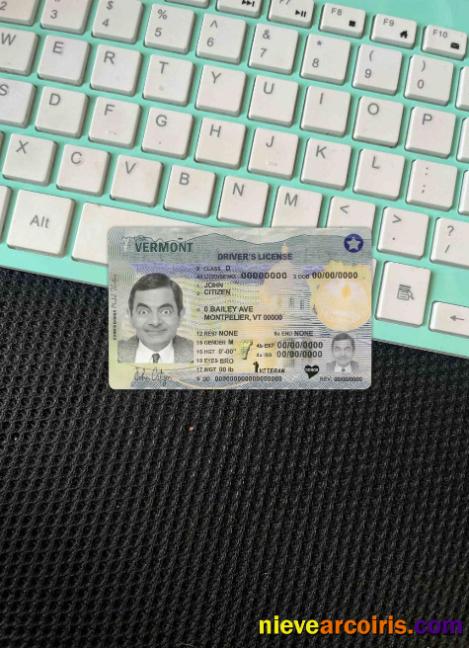 Editable USA Vermont Driving License Template In PSD Format (2019 – Present) Photolook FRONT
