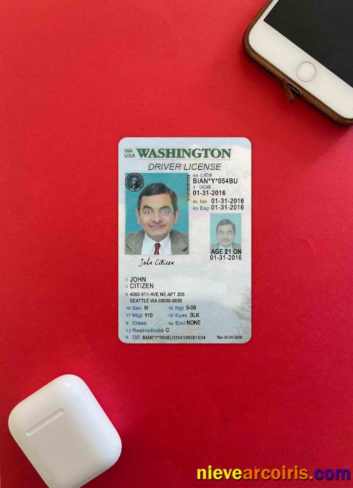 USA Washigton Driving License Under 21 Photolook FRONT Preview