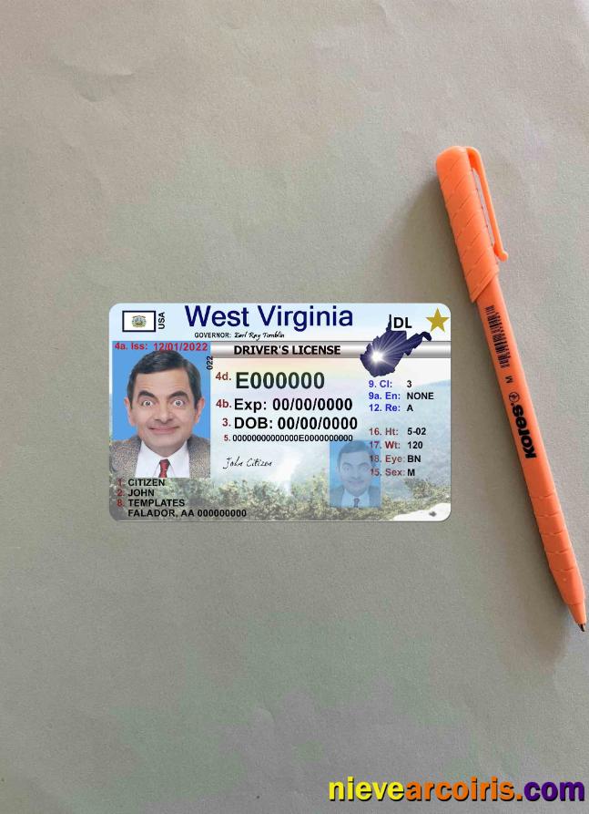 USA West Virgina Driving License Photolook FRONT Photolook