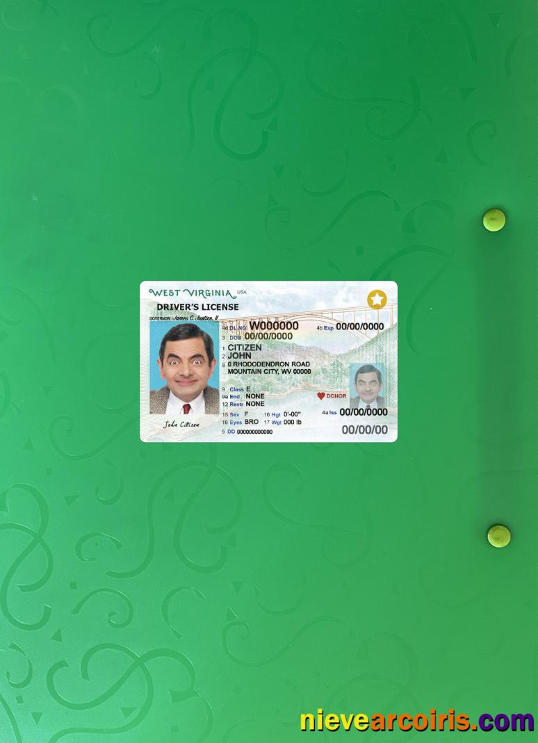 USA West Virginia Driving License Photolook 2023 Present Front Photolook