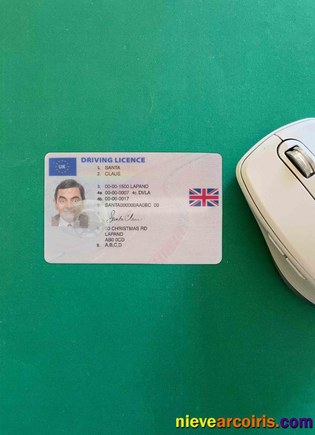 United Kingdom Driving License (between January 2021 And December 2021) Photolook FRONT Photolook