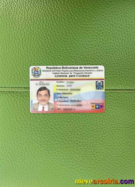 Venezuela DL Photolook FRONT Sample