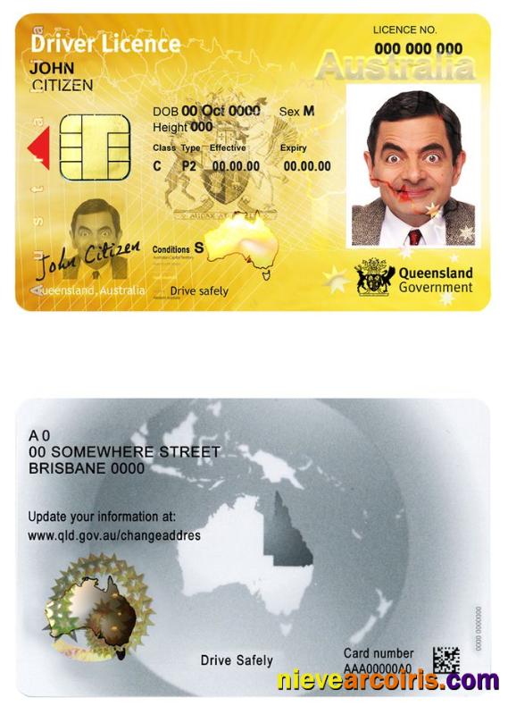 Australia Queensland State Driving License Photolook