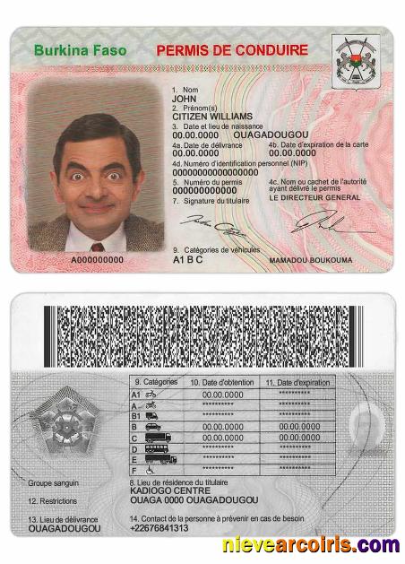 Burkina Faso Driving License Photolook