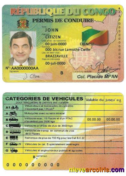 Congo Driving License Photolook